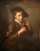 Philippe Mercier Bagpipe player Germany oil painting artist
